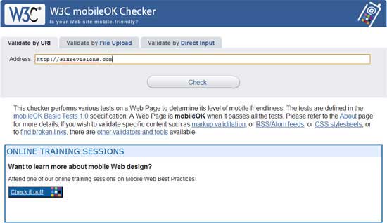 W3C mobileOK检查器