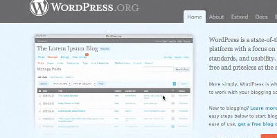 Wordpress安装和主题教程-屏幕截图。
