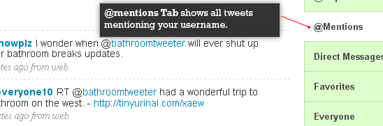 添加一个页面，显示提到该用户的tweet。