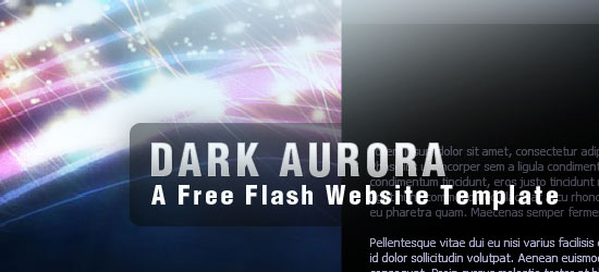 黑暗极光:一个免费和美丽的Flash模板