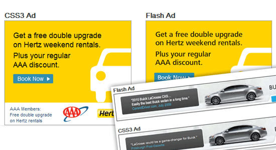 CSS3广告与Flash广告