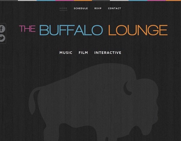 纹理网站设计示例:Buffalo Lounge