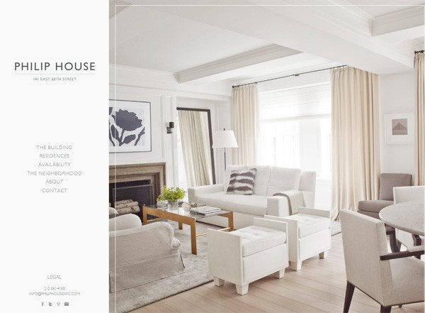 极简主义网站设计灵感:Philip House