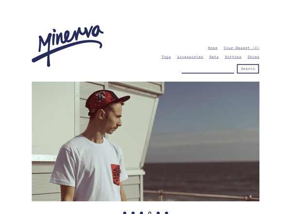 极简主义网站设计灵感:Minerva Streetwear