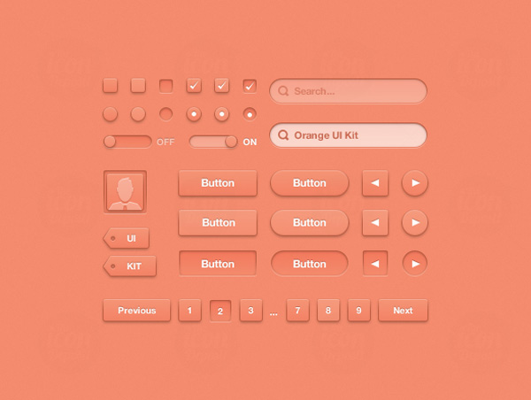 橙色UI套件(Icon Deposit)