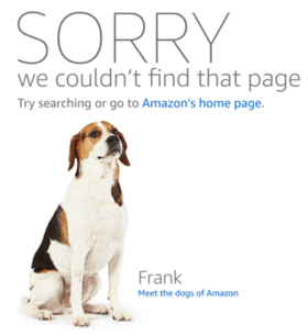 一个Amazon 404页面的例子