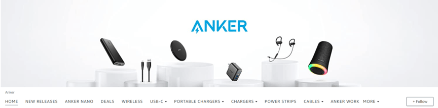 亚马逊品牌知名度的例子:Anker亚马逊商店