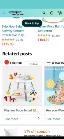 Amazon Posts的例子:Skip Hop