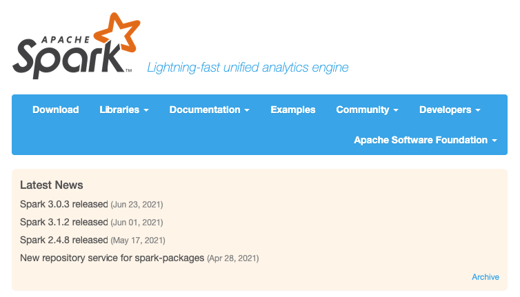 数据分析工具Apache Spark的主页