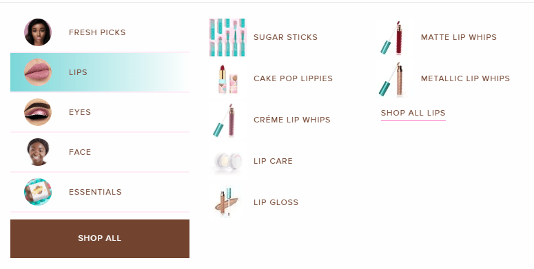 Beauty Bakerie的产品图标导航