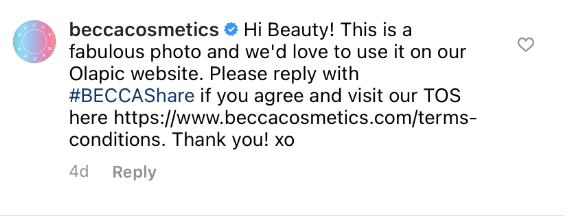 一家美妆品牌要求获得许可，在营销中使用一位Instagram用户的照片
