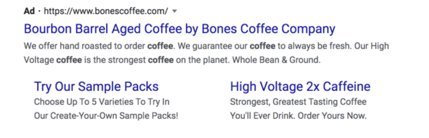 骨头咖啡桶陈年搜索广告