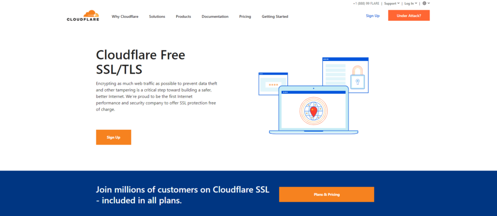 页面访问Cloudflare的免费SSL