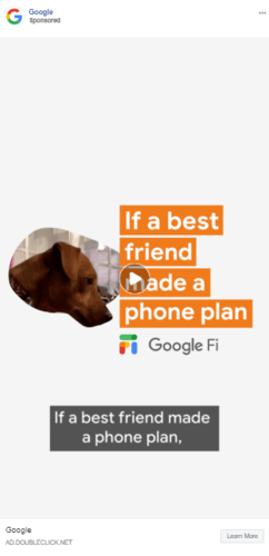 一个来自谷歌的Facebook广告例子