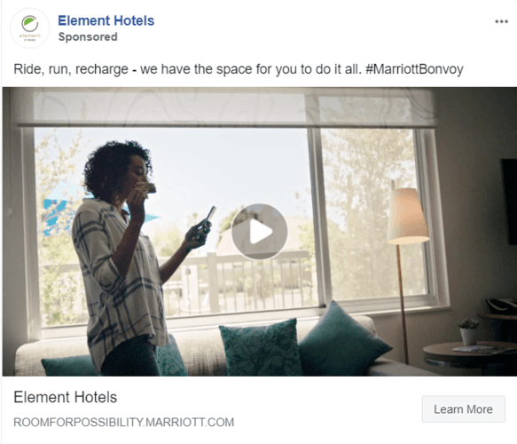 Element Hotels的Facebook广告