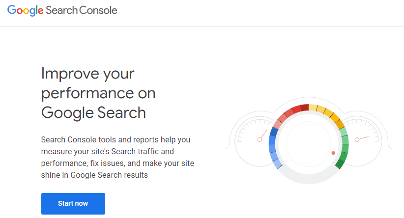谷歌搜索控制台的主页