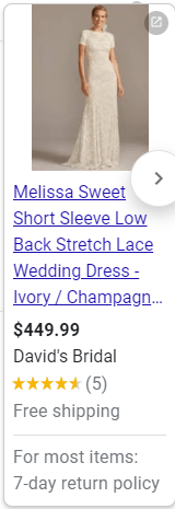 大卫的新娘谷歌买婚纱的广告