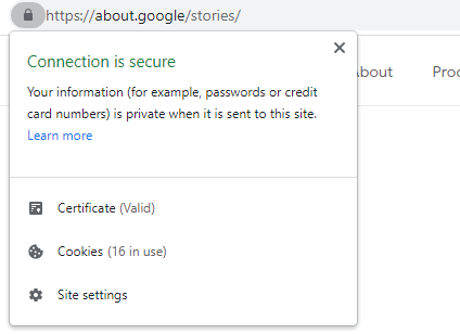 谷歌的SSL信息