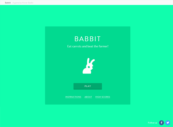 一个名为Babbit的绿色网站截图