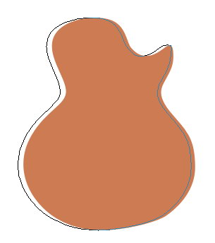绘制吉他的身体形状