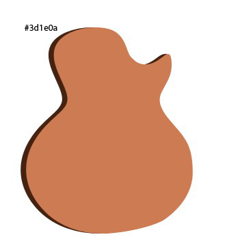绘制吉他的身体形状
