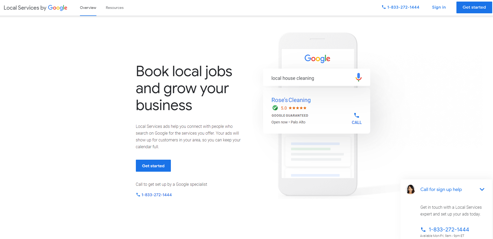 谷歌地方服务广告主页