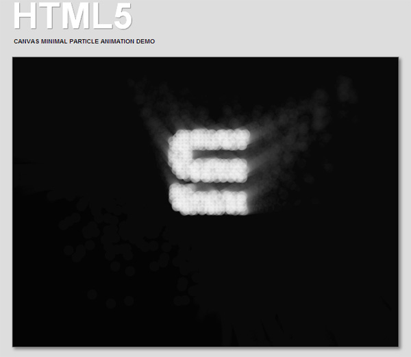HTML5 canvas粒子动画演示