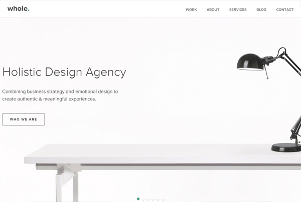 网页设计中极简主义的例子:整个设计工作室
