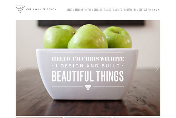 网页设计中极简主义的例子:Chris Wilhite