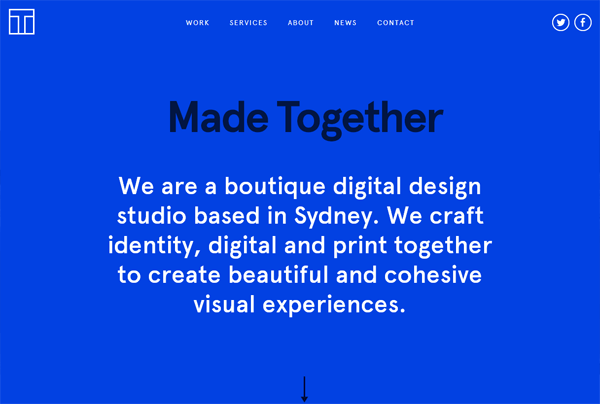 网页设计中极简主义的例子:Made Together