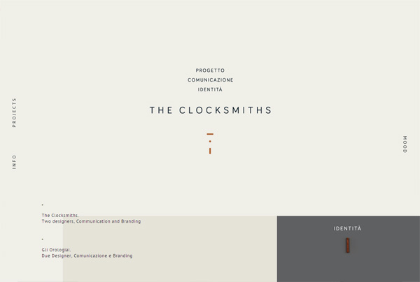 极简主义的网页设计例子:The Clocksmiths