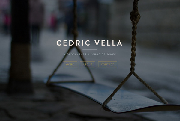 极简主义网页设计的例子:Cedric Vella