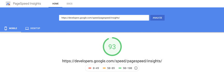 PageSpeed Insights报告示例