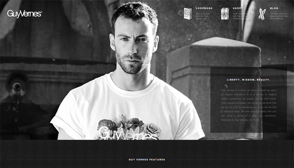 网站设计中人物照片的例子:Guy Vernes
