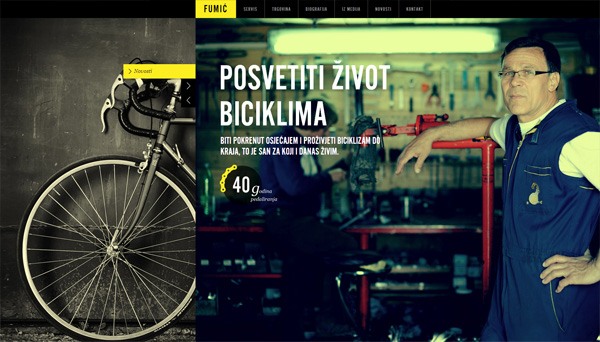 网站设计中人物照片的例子:Bicikli Fumi?