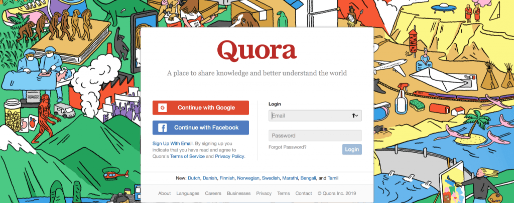 Quora是不同类型社交媒体的一个很好的例子