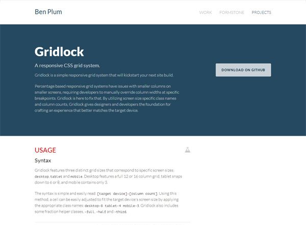 响应式CSS网格:Gridlock