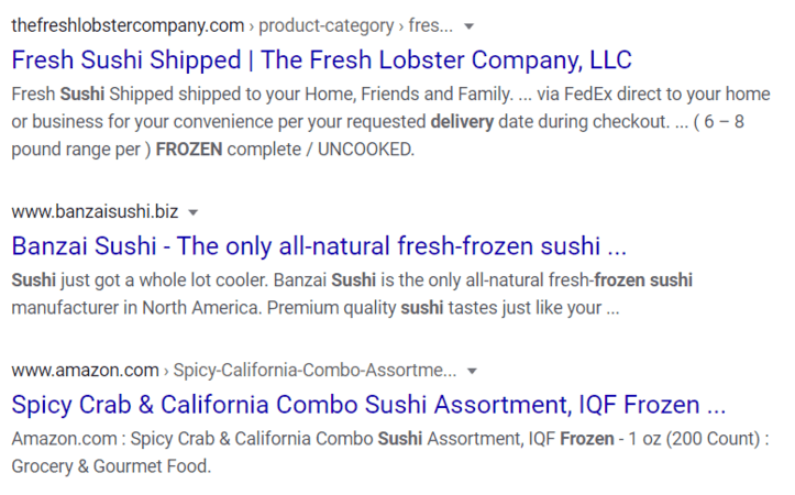 寿司搜索排名示例