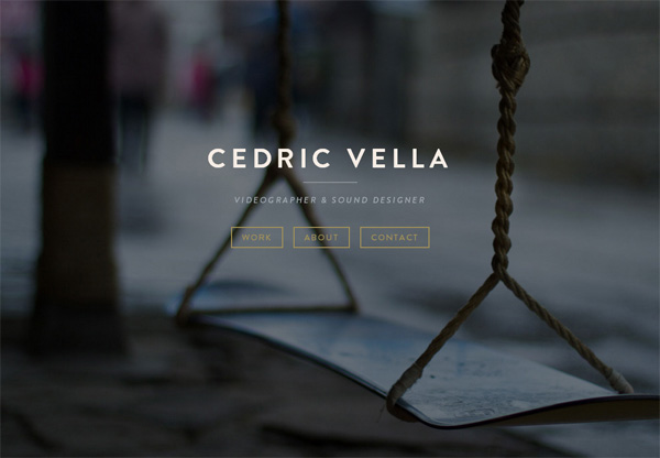 简单的作品集网站设计灵感:www.cedricvella.com