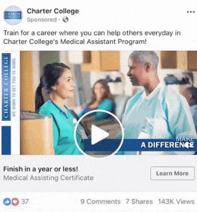 特许大学facebook广告