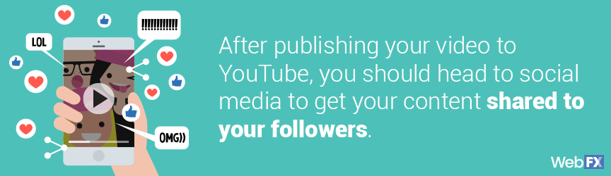 在youtube上发布你的视频后，你应该在社交媒体上为你的粉丝分享你的视频