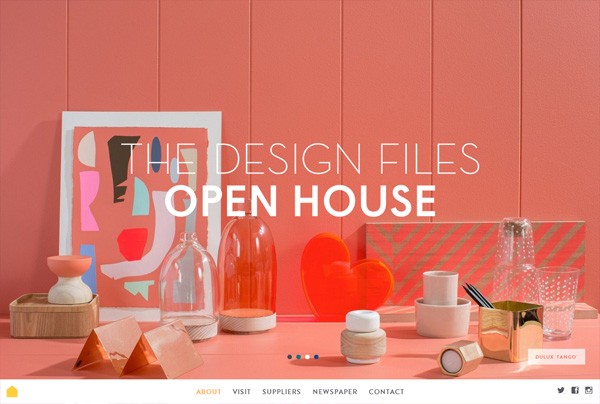 一个色彩大胆的网站:The Design Files Open House