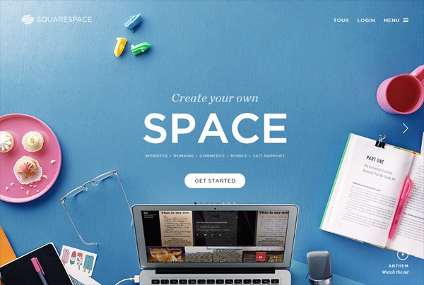 一个色彩大胆的网站:Squarespace Stories