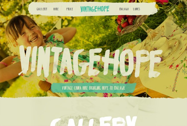 一个色彩大胆的网站:Vintage Hope