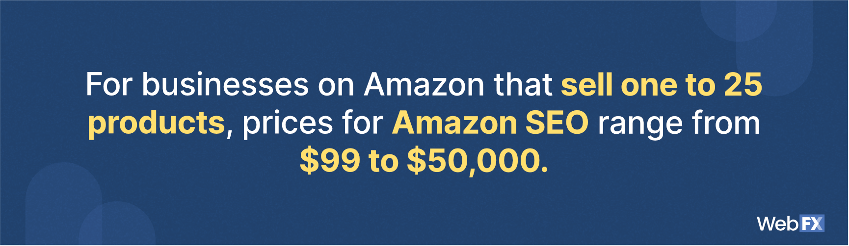 Amazon SEO pricing for businesses that sell one to 25 products