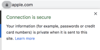 url中的SSL挂锁示例