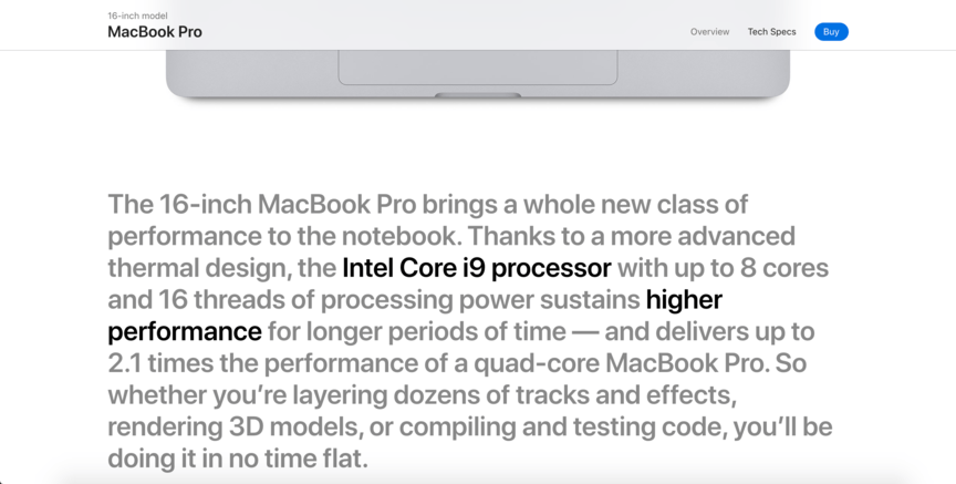 Apple Macbook Pro页面