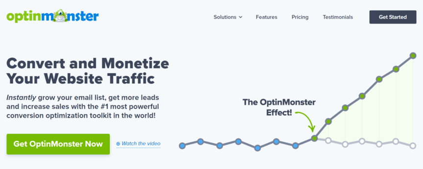 最佳客户生成网站的例子，OptinMonster
