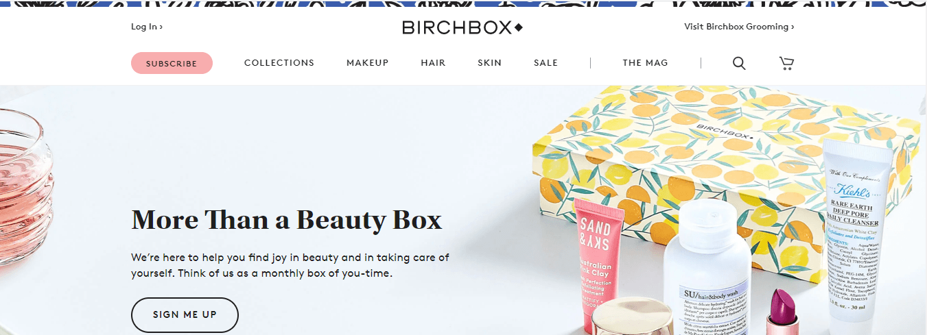 Birchbox web design