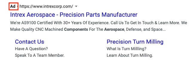 航空制造商付费搜索广告